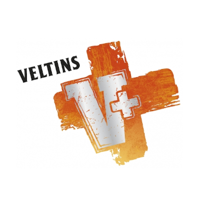 V+ Logo van Veltins